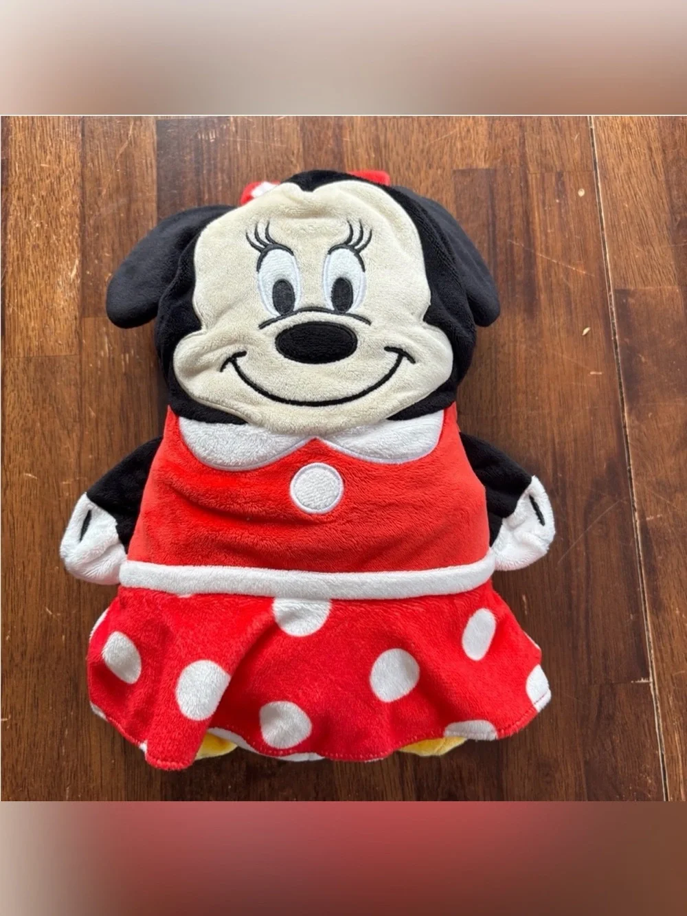 Disney Minnie Mouse Black and Red 2-in-1 Plushie and Hooded Zipper Jacket